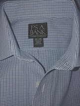 JOS. A BANK MEN&#39;S LS 100% COTTON TRAVELER CHECKED DRESS SHIRT-15.5 X35-B... - $9.49