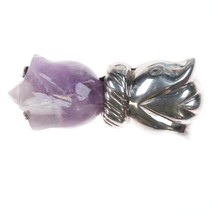William Spratling sterling tulip pin with amethyst - $358.63