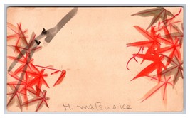 Hand Painted Bamboo Artist Signed H Matsuake UNP UDB Postcard Z4 - £11.86 GBP