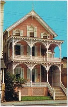 Postcard Pink House Gingerbread Design In Victorian Setting Cape May New Jersey - £3.94 GBP
