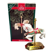 Hallmark Keepsake Ornament 1992 Tobin Fraley Fine Porcelain &amp; Brass Carousel Hor - $6.79