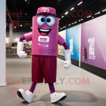 Magenta Soda Can mascot costume character dressed with a Running Shorts and Eyeg - $1,319.00