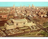 Skyline Aerial View Kansas City Missouri MO Chrome Postcard B15 - $2.63