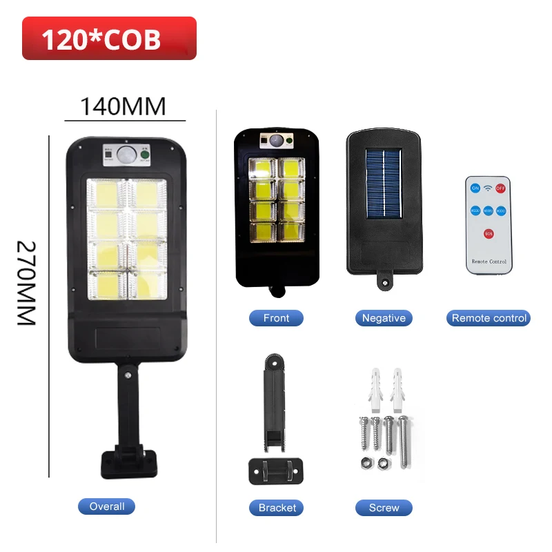 3000W 242 LED Outdoor Solar Light 4 Modes 1500W Solar Lights Lamp IPX6 Waterproo - £65.32 GBP