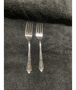 Oneida Wm Rogers Flatware Set Of 2 Salad Dessert Forks - £7.49 GBP