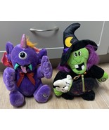 Lot of 2 Vintage MTY International Monster Witch Plush / Stuffed Hallowe... - $49.50