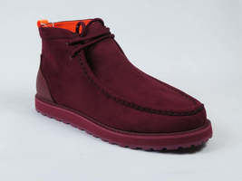 Men's TAYNO Wallabee Style Chukka Boots Soft Micro Suede MOJAVE S Wine image 6