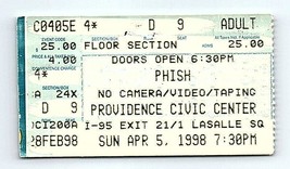 Etui Phish Pour Concert Ticket Stub Avril 5 1998 Providence Rhode Île - £39.41 GBP