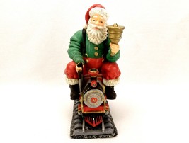 Vintage Ceramic Figurine Doorstop, Santa Riding Toy Train, Christmas Home Decor - £46.35 GBP