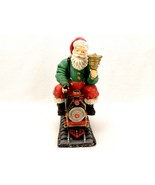 Vintage Ceramic Figurine Doorstop, Santa Riding Toy Train, Christmas Hom... - €50,61 EUR