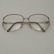 VTG New Europa Gold &amp; Rose Metal Amanda Eyeglass Frames  56-16-130 - £18.77 GBP