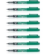 Pilot 8 Pcs Green V Sign Pen Liquid Ink Medium 2mm Nib Tip 0.6mm V-Sign ... - £18.63 GBP