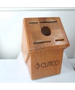 Vintage Cutco 5 Slot Knife Block Holder Wooden Wood Honey Oak knives - $23.05 CAD