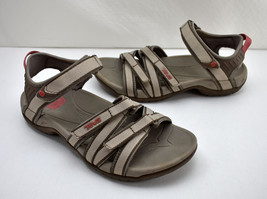 Teva Tirra 4266 Taupe Open Toe Hook &amp; Loop Ankle Strap Sport Sandals - Women&#39;s 6 - £30.33 GBP