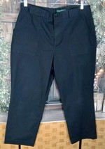 Lauren Ralph Lauren Women&#39;s Pants Size 14 Lightweight Black Pockets Cott... - $13.86