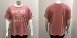 Old Navy Plus Women&#39;s Tee Shirts Christmas Print  2X Coral NWT - £11.32 GBP