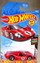 2021 Hot Wheels #106 HW Race Day 8/10 &#39;67 FORD GT40 MK.IV Red w/Chrome 5 Spokes - £6.27 GBP