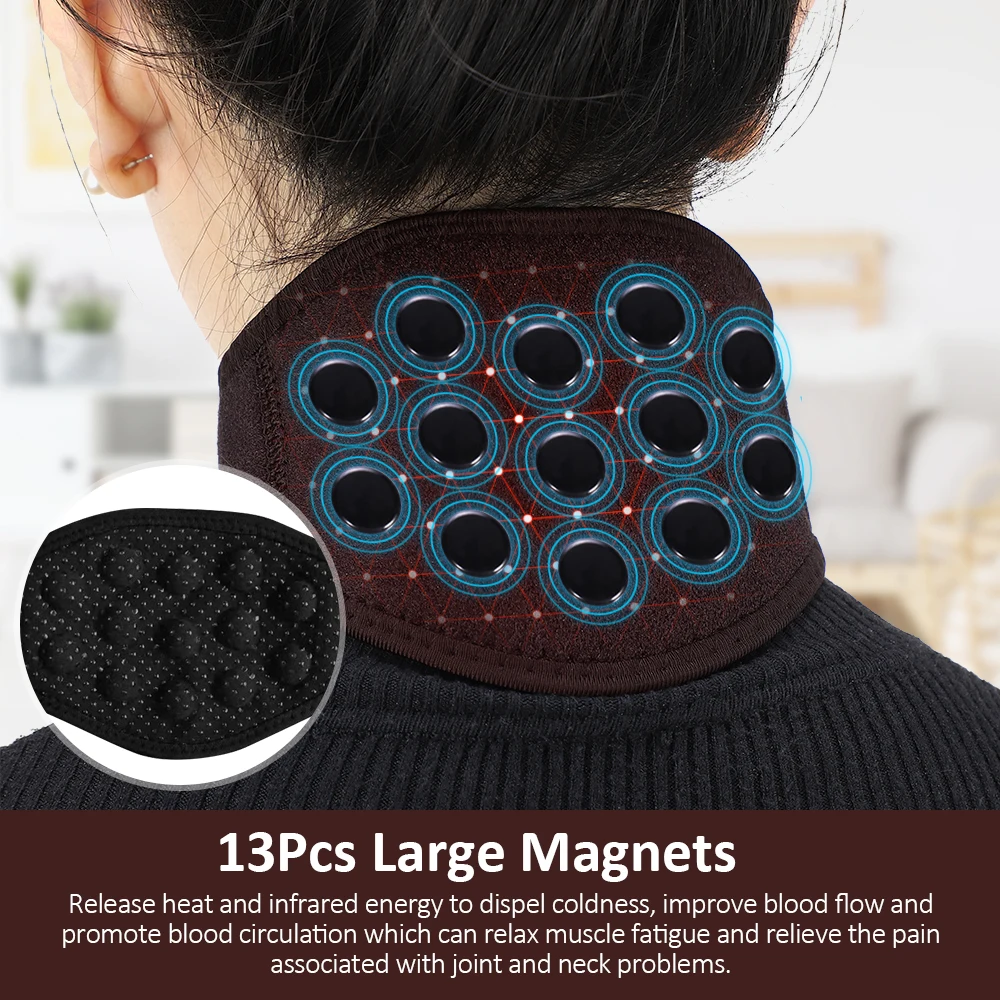 Newest Magnetic Therapy Neck ce Tourmaline Neoprene Neck Support Self Heating Ne - £37.81 GBP