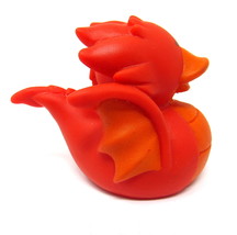 Dragon Rubber Duck 2&quot; Red Orange Mythical Collectible Bath Spa Toy Squir... - $8.50
