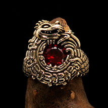 Excellent Mens Ring Ancient Maya Inca Dragon Cubic Zirconia CZ - size 13.5 - £23.88 GBP