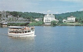 Postcard Steam Train and Riverboat Valley Railroad Essex Connecticut CT E50 - £3.32 GBP