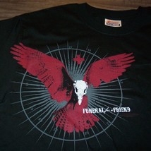 Funeral For A Friend Crow Skull Hardcore Band T-Shirt 2005 Medium New - $19.80