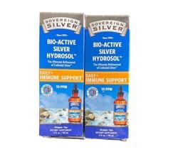 2 Bottles Sovereign Silver Bio-Active Silver Hydrosol 4oz DROPPER 10PPM 02/2025 - £27.32 GBP