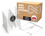 White Wire Shelf Dividers For Closet Organization  8 Pack For 12 Inch Wi... - $51.99