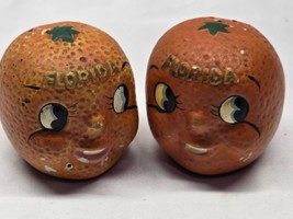 Vintage Florida Oranges Salt &amp; Pepper Shaker Set - Anthropomorphic Count... - £9.16 GBP