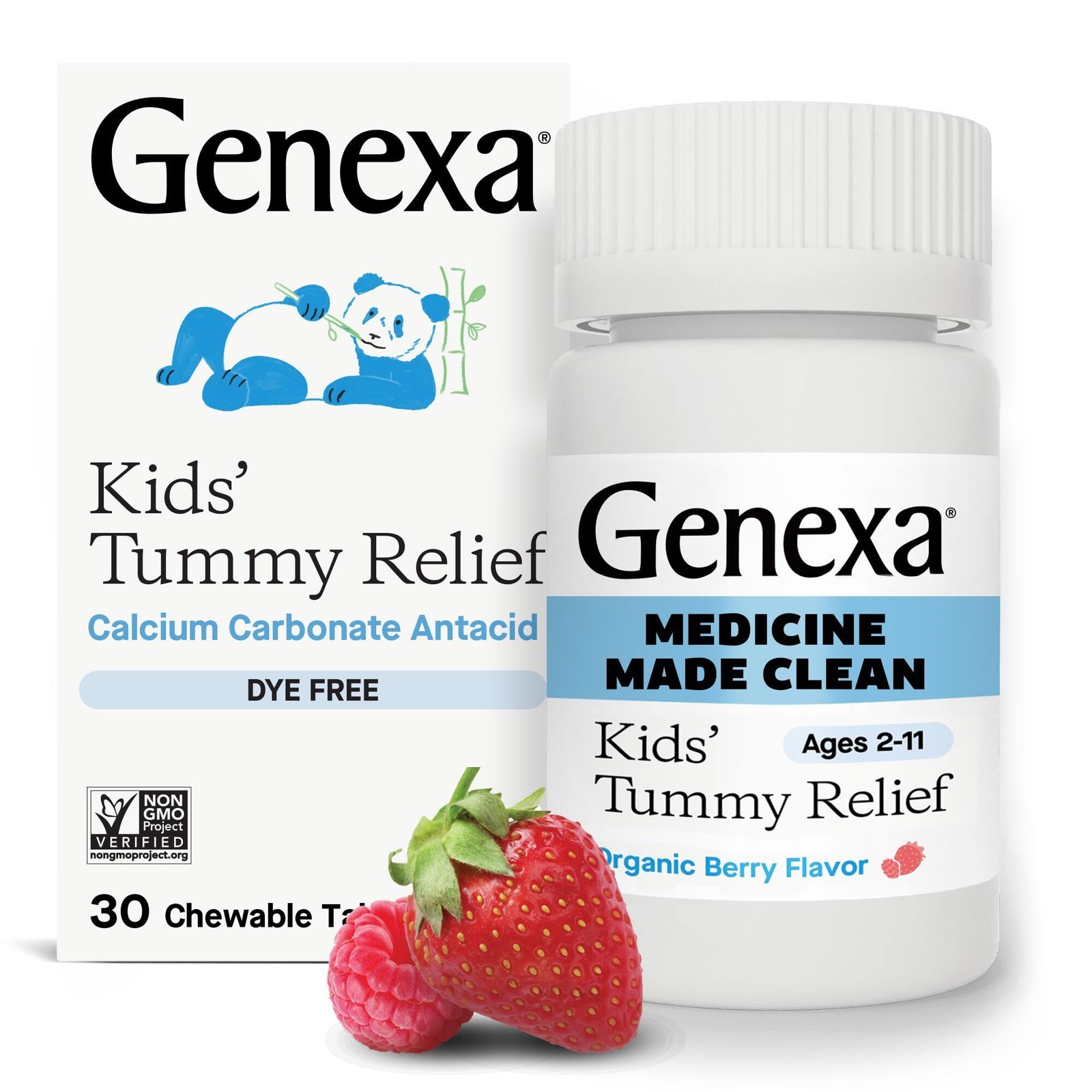 2x Genexa Kids’ Clean Dye Free Tummy Relief | Heartburn, Acid Indigestio... - $23.75
