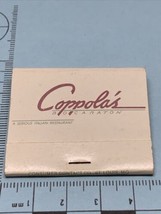 Vintage Matchbook  Coppola’s Italian Restaurant   Boca Raton, Fl  gmg  unstruck - £9.86 GBP