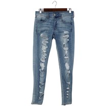 AEO Womens 6 Jegging Jeans Light Wash Distressed Super Stretch Grunge Lo... - £15.37 GBP