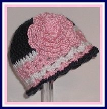 Navy And Pink Hat, Navy Pink Toddler Girls Hat, Navy Blue And Pink Toddler Hat - £11.86 GBP