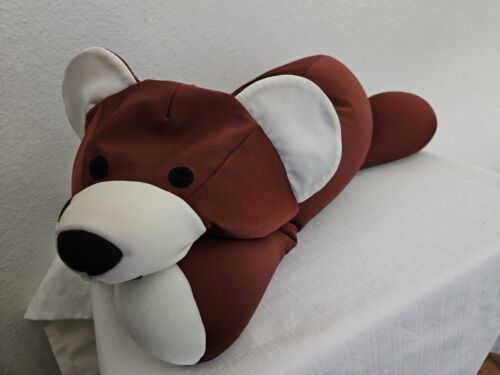 Brentwood Brown Bear Microbead Pillow Stuffed Animal White Feet - £47.35 GBP