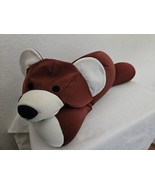 Brentwood Brown Bear Microbead Pillow Stuffed Animal White Feet - £46.71 GBP