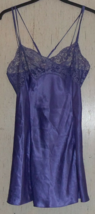 New Womens Victoria&#39;s Secret Purple Satin Nightgown Size L - £22.02 GBP