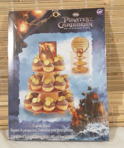 DISNEY PIRATES OF THE CARIBBEAN CUPCAKE STAND HOLDS 14 CUPCAKES DEPP TOP... - $9.89