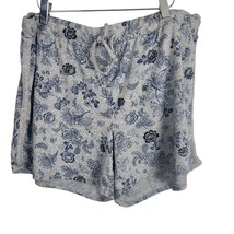 Lucky Brand Pajama Shorts XL Womens Grey Floral Print Pull On Sleepwear Bottoms - £13.14 GBP