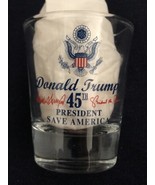 TRUMP SAVE AMERICA SHOT GLASS JIGGER EAGLE REPUBLICAN GOP MAGA FLAG USA - $209.60 MXN
