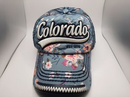 Colorado Womens Trucker Hat Cap Floral Robin Ruth Adjustable Snapback  - $16.99
