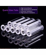 Quartz Glass Pipe Furnace Tube for Laboratory Use, D:3-120mm,Can Be Cust... - $6.84+