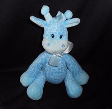 9&quot; FIRST &amp; MAIN BLUE JINGLES BABY GIRAFFE RATTLE STUFFED ANIMAL PLUSH TO... - £18.57 GBP