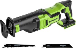 Reciprocating Saw, 24 Volts, Greenworks, Tool Only. - £80.87 GBP