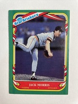 1987 Fleer Star Stickers #80 Jack Morris - £0.79 GBP