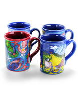 Gibson Home Beachcomber 4 Piece 16 Ounce Stoneware Mug Set in Assorted D... - €28,38 EUR