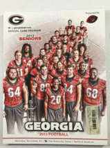 2013 Georgia Bulldogs UGA vs Kentucky Wildcats FOOTBALL Program - SENIORS cover - £18.35 GBP