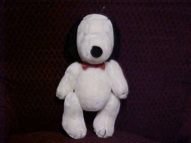 13" Fully Jointed Snoopy Plush Toy From the 80's Vintage From Peanut Gang - £78.65 GBP