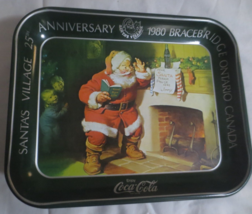 Coca Cola Dear Santa 1980 Anniv Bracebridge Ontario Canada Santa's Village Tray - $12.38