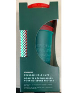 Starbucks Winter Christmas Holiday 2019 Reusable cold Cups 6 Pack 16 Oz New - £27.45 GBP