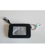 Vera Bradley Classic Black Microfiber Zip ID Case with ID Window and Key Ring - $19.79